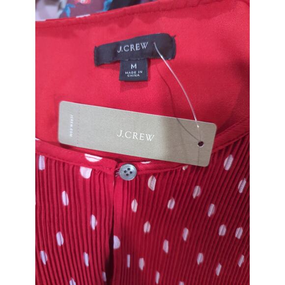 J Crew Ruffle Trim Pleated Peplum Blouse NWT - Picture 2 of 4